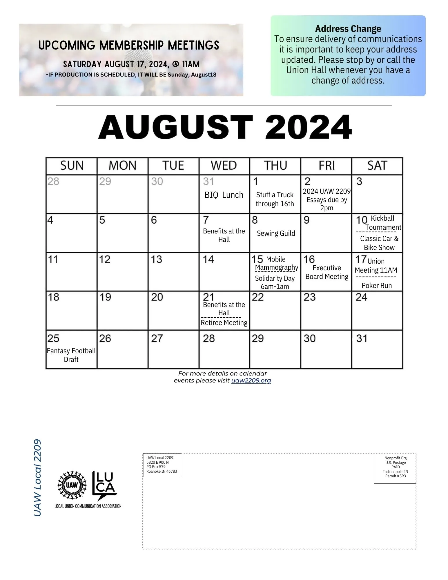 August Newsletter