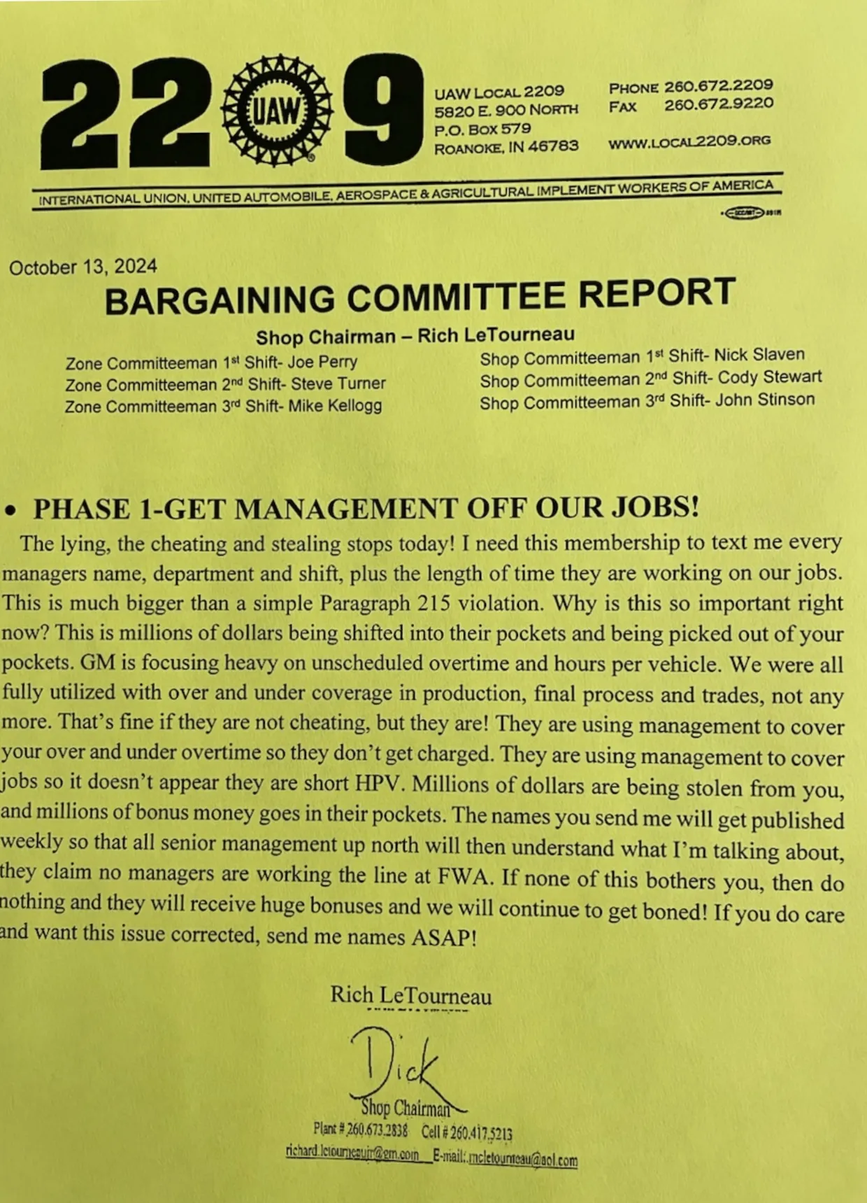 Bargaining Report 10 13 24