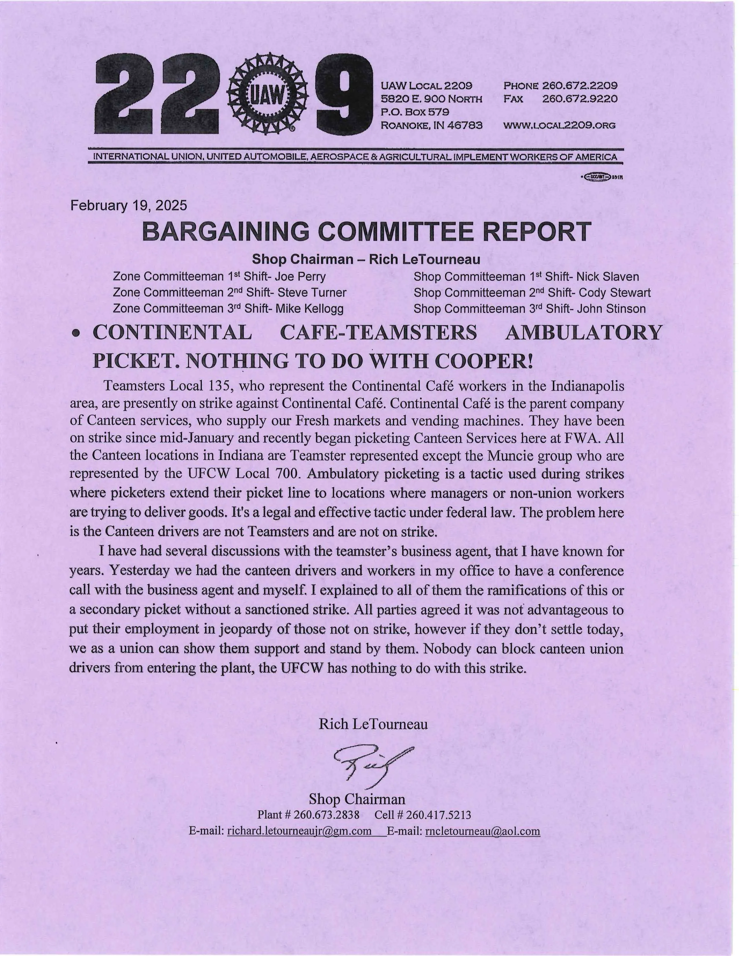 Bargaining Report 2 19 25