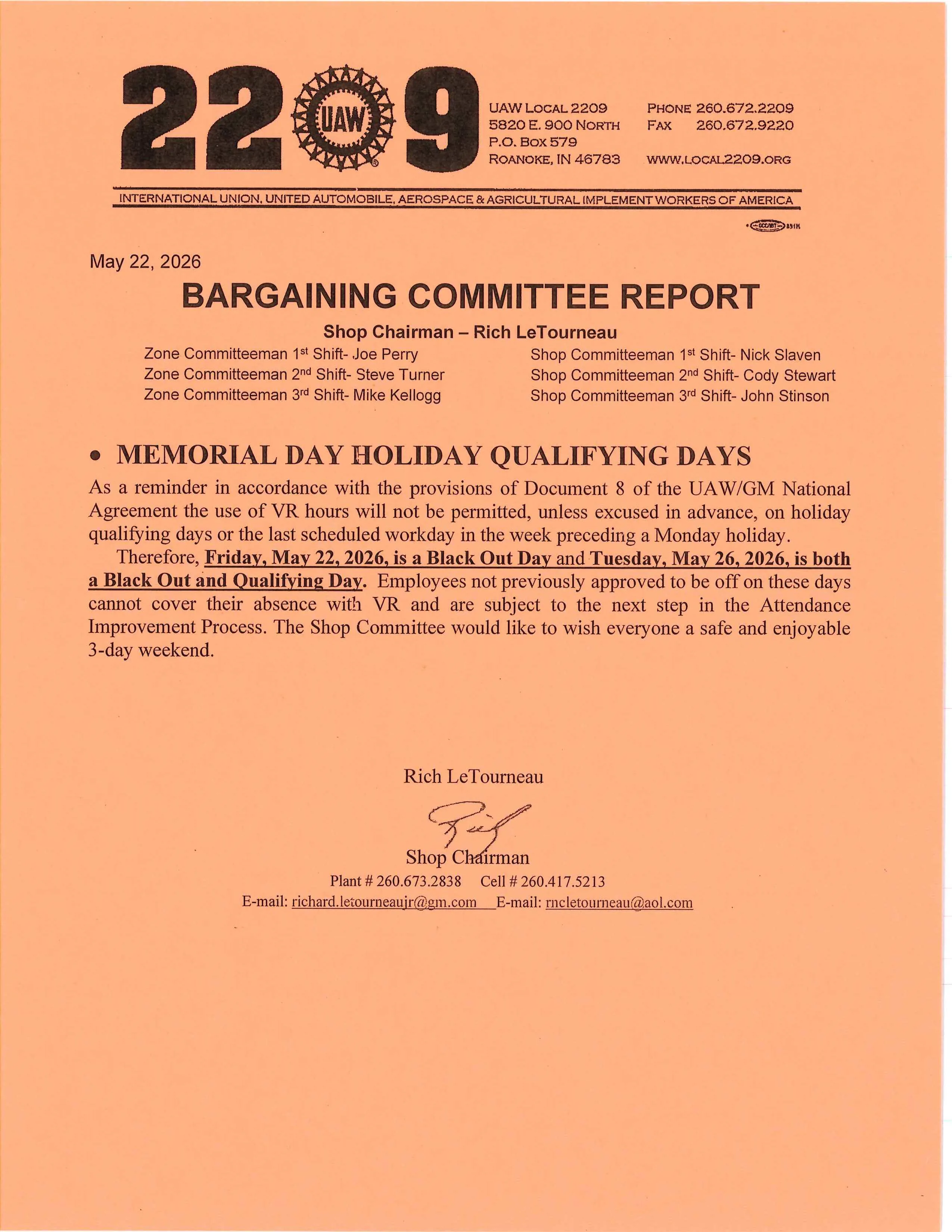 Bargaining Report