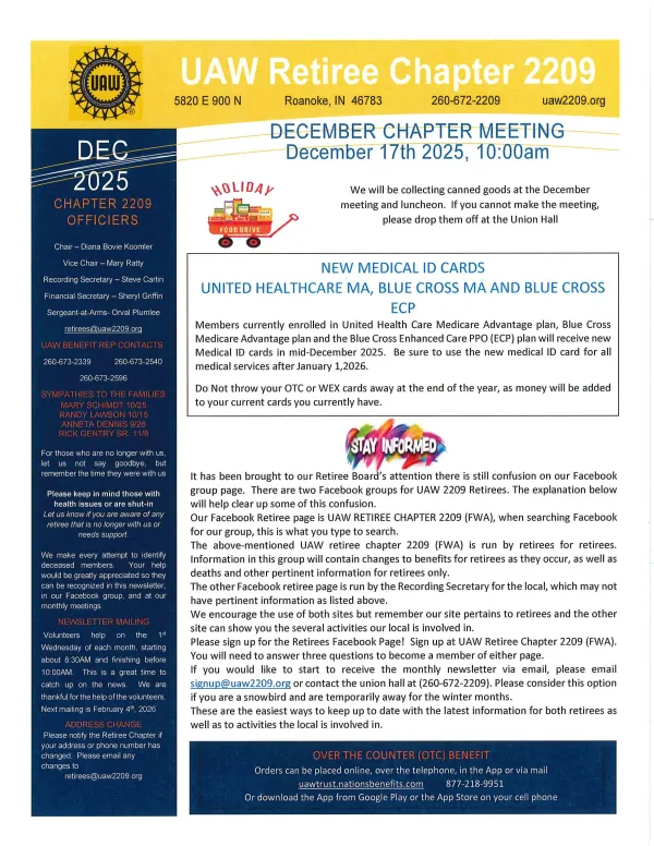 December Newsletter pg 1